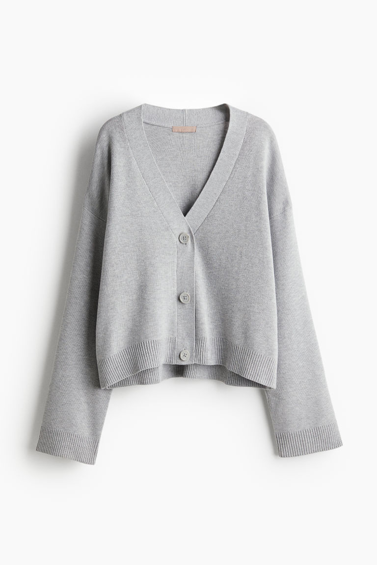 H & M - Fine-Knit Cardigan - Gray | H&M (US + CA)