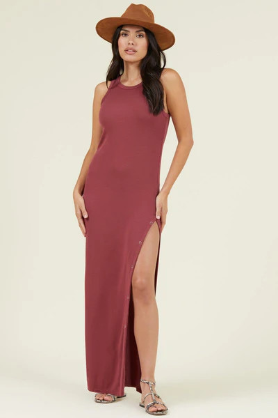 CABANA SIDE SNAP MAXI DRESS ? | LA MADE CLOTHING