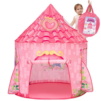 Pink Castle Princess Play Tent for Kids Toddler Girls Age 2-6, Pop Up Kids Tent  Indoor Outdoor P... | Target