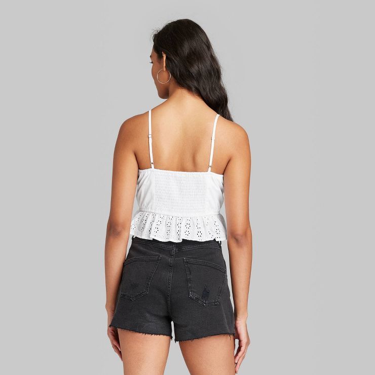 Women's Strappy Lace-Up Peplum Tank Top - Wild Fable™ | Target