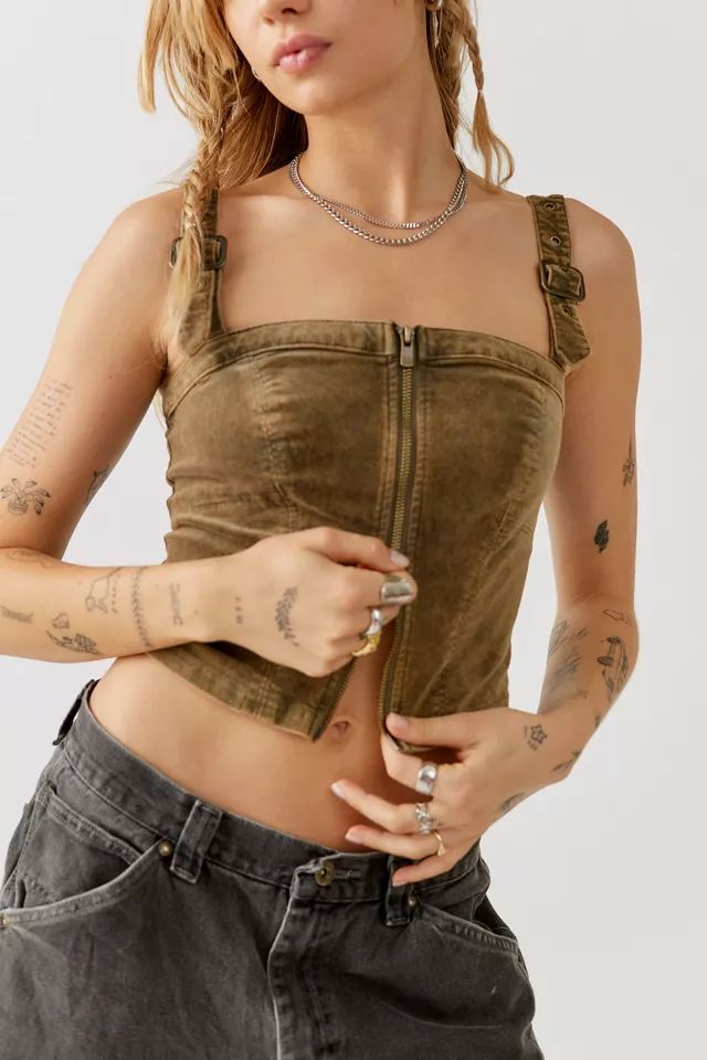 UO Cleo Cargo Bustier Top | Urban Outfitters (US and RoW)