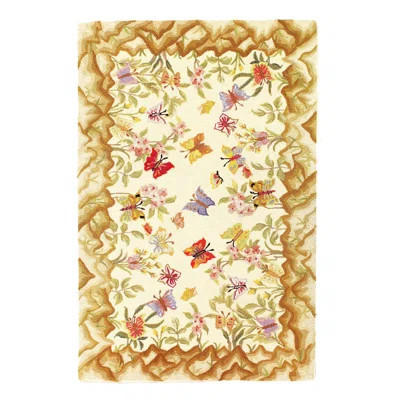 Ivory Antique American Hook Rug 3'6'' X 5'5'' | Perigold