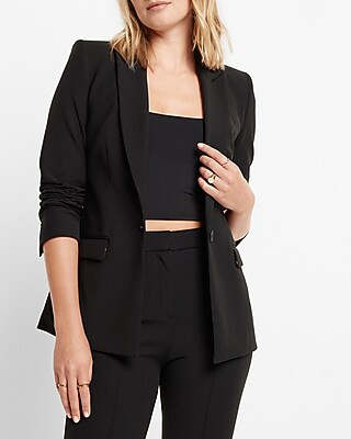 Peak Lapel One Button Hourglass Blazer | Express