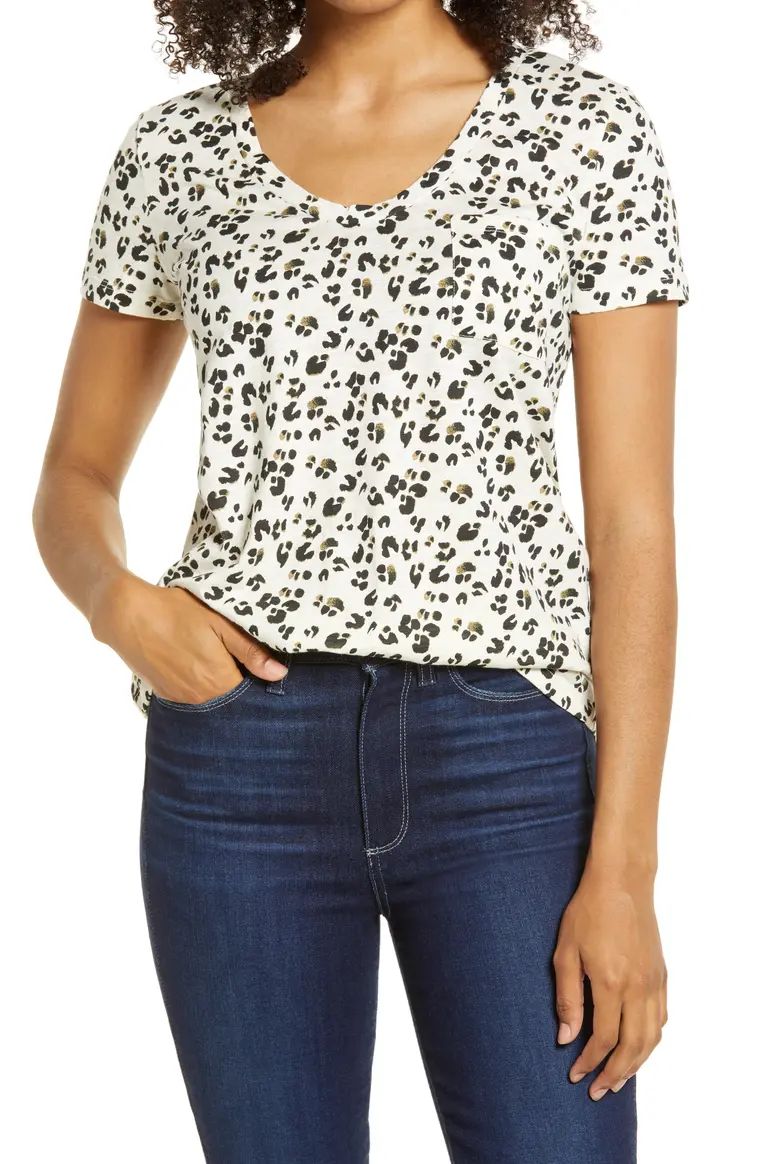 Rounded V-Neck T-Shirt | Nordstrom