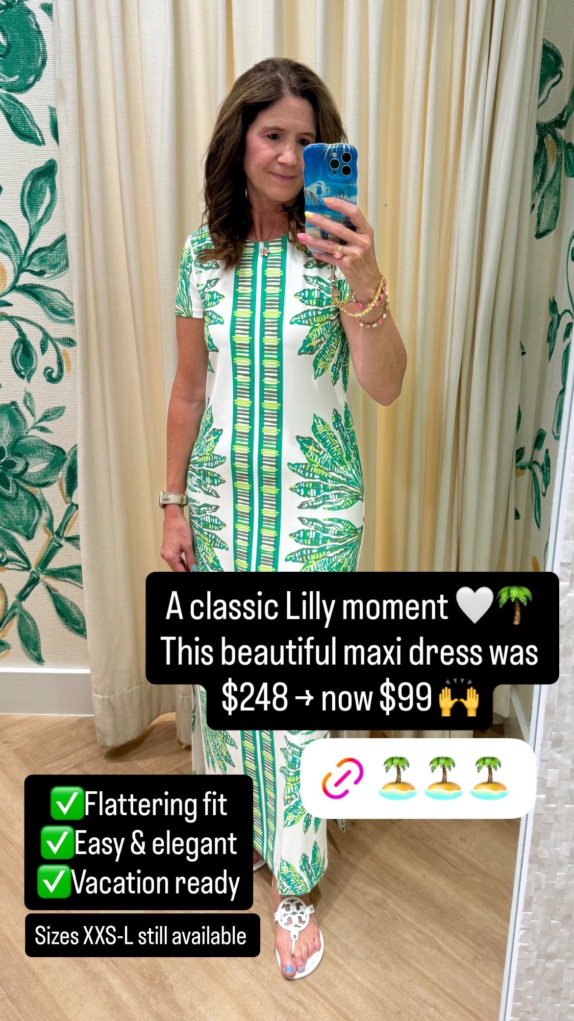 Major Lilly sale find 🤍🌿
This timeless maxi was $248 and is now just $99 😱
So flattering, lightweight, and perfect for vacations, dinners, or resort days.
Linked on LTK — don’t sleep on this one!

Wearing an XS


#LillyPulitzer
#LillySale
#LillyDress
#LTKSale
#LTKStyle
#MaxiDress

#ResortWear
#VacationStyle
#CoastalStyle
#SpringStyle
#SaleFinds
#ClassicStyle

Lilly Pulitzer dress, maxi dress, resort wear, vacation dress, Lilly sale, spring dress, classic style, maxi dress, cruise dress, vacation dress, Lilly Pulitzer, 

#LTKTravel #LTKSeasonal #LTKSaleAlert #LTKFindsUnder100