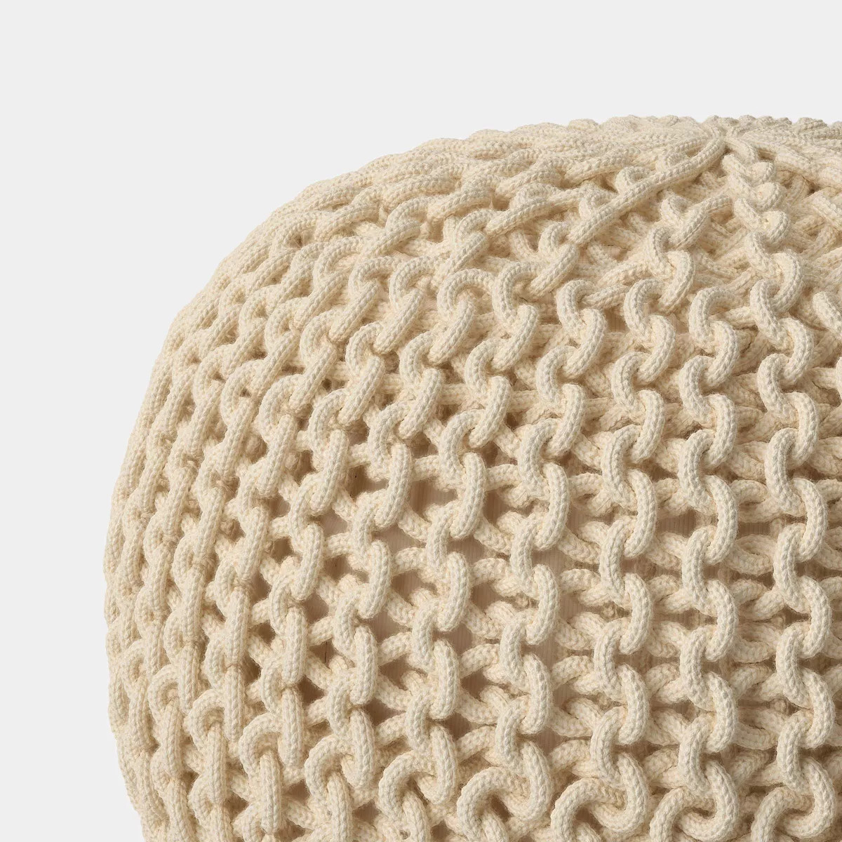 16"x22" Rope Knit Pouf Natural - Threshold™ | Target