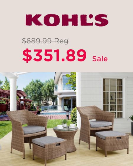 Relax outdoors with this 3 piece Furniture Set on SALE now at Kohls
— Water Resistant 
Pool Party - Patio Furniture- Summer - Party 

#LTKSeasonal #LTKSaleAlert #LTKHome
