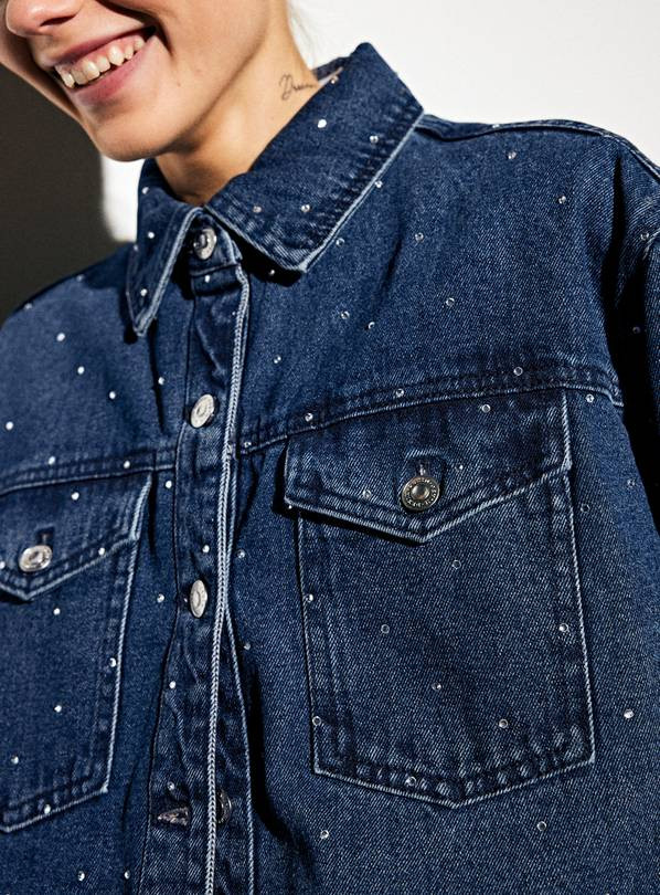 Dark Denim Eccentric Embellished Shirt 20 | Tu Clothing