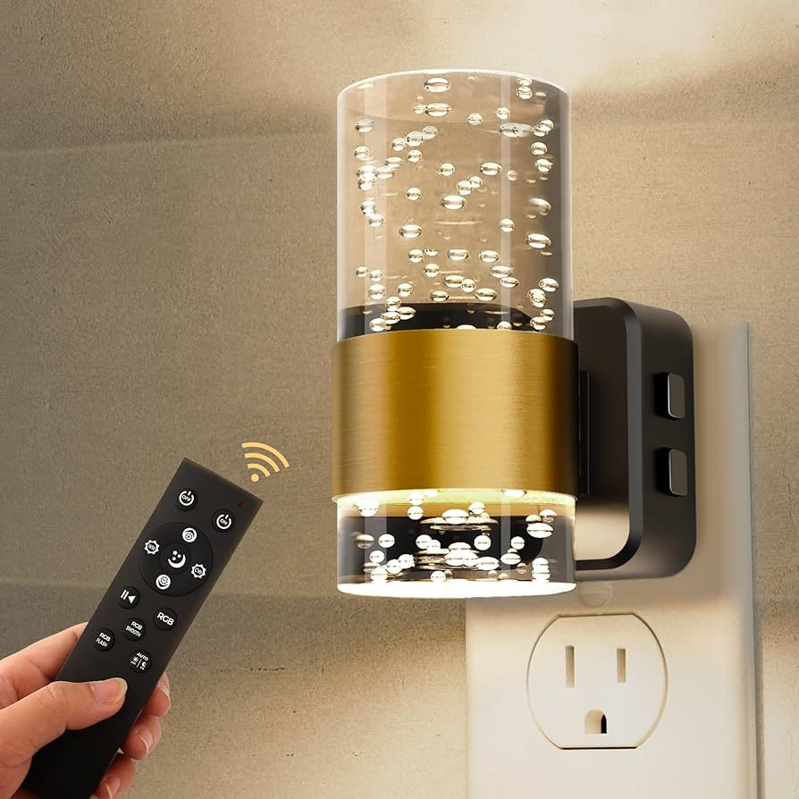 L LOHAS LED Night Light,Dimmable Night Lights Plug into Wall with Remote Control, RGB Color Chang... | Amazon (US)