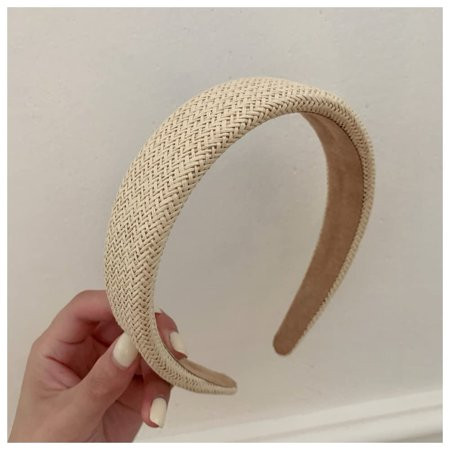 Wide Headband Summer Rattan Headbands for Women Straw Braid Head Bands Woven Braided Headband Raffia | Walmart (US)