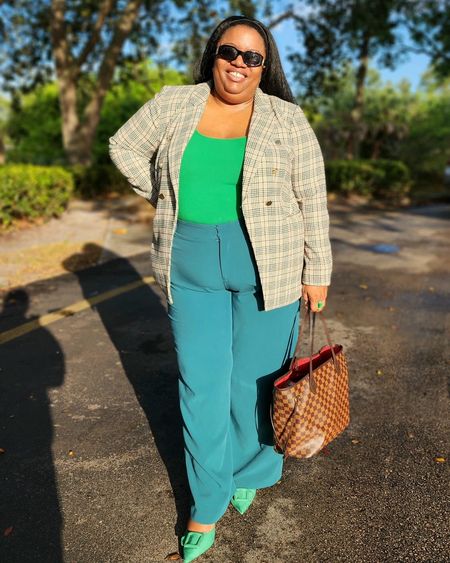 Green Monochromatic Work Outfit 

#LTKPlusSize #LTKStyleTip #LTKWorkwear