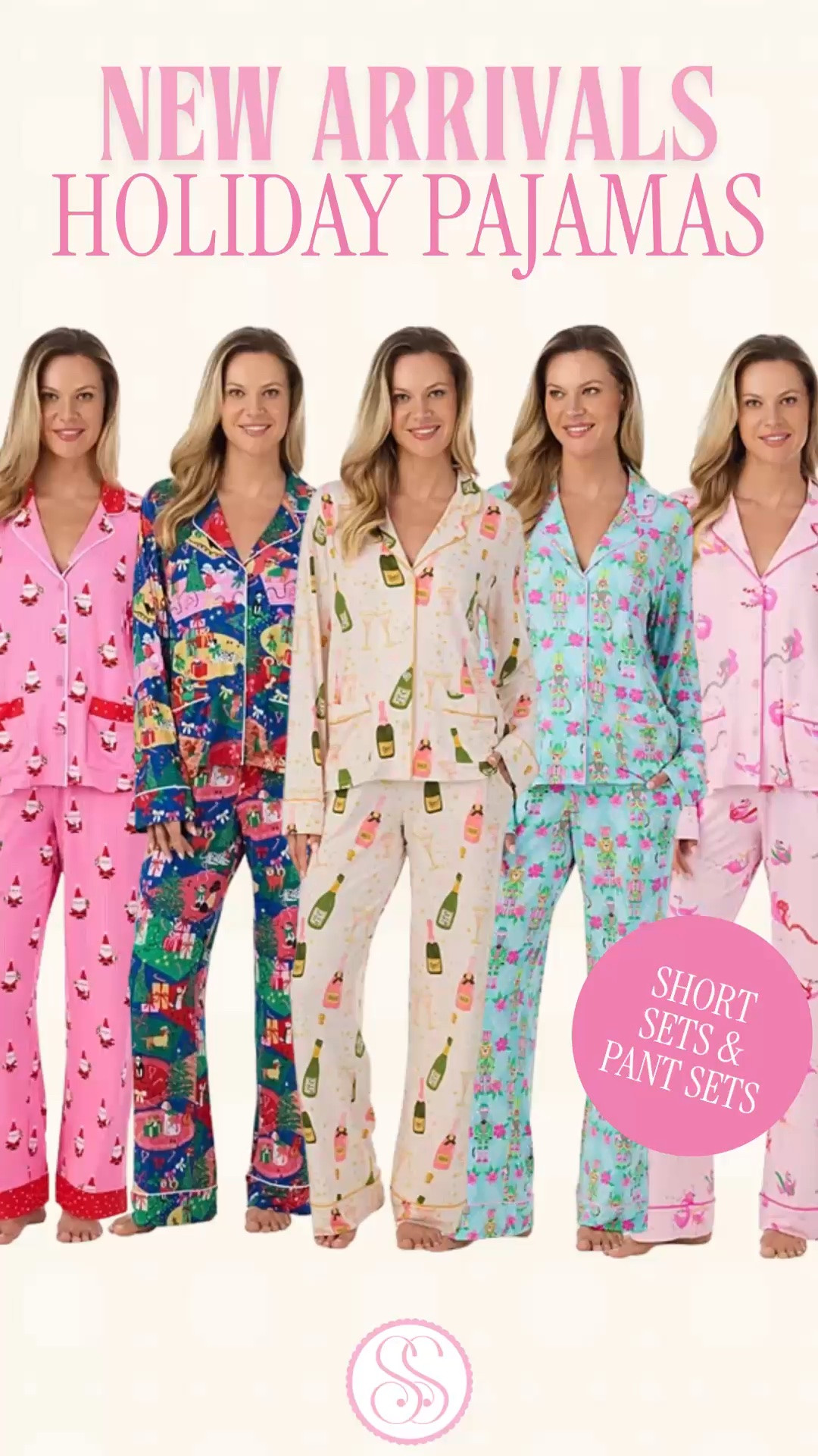Holiday pajamas for women | Christmas pajama sets | matching pajamas | Kohl’s finds

September may feel early for Christmas pajamas, but the best holiday prints and size selections rarely wait until December.

Beauty Sleep Social just released the cutest new holiday pajama sets in colorful Santa, champagne, Christmas scene and playful seasonal prints. The collection includes both pajama shorts sets and pajama pants sets, so you can choose according to your climate and preferred level of cozy.

These matching PJ sets have soft, stretchy jersey fabric, classic notch-neck tops, long sleeves, pull-on bottoms and plenty of pockets. They are machine washable and polished enough for Christmas morning photos while still being comfortable for movie nights, wrapping presents and holiday lounging.

Wear them for Christmas Eve, Christmas morning, holiday travel, girls’ weekends, family gatherings and festive nights at home. Pick one print for yourself, coordinate matching pajamas with sisters or friends, or give a set as a Christmas gift for your mom, daughter or best friend.

Shop the new holiday pajama arrivals while the full selection of prints, sets and sizes is still available.

holiday pajamas women 2026, Christmas pajamas women, matching Christmas pajamas for women, holiday pajama sets, Christmas PJ sets, women’s pajama set, long sleeve pajamas women, pajama pants set, pajama shorts set, button down pajamas women, pink Christmas pajamas, colorful Christmas pajamas, Santa pajamas women, Christmas Eve pajamas, Christmas morning pajamas, holiday sleepwear women, holiday loungewear, matching pajamas women, Christmas gifts for women, pajama gift set, gifts for mom, gifts for sisters, Beauty Sleep Social pajamas, Kohl’s pajamas women, Kohl’s Christmas pajamas, holiday new arrivals

#LTKHoliday #LTKGiftGuide #ChristmasPajamas #HolidayPajamas #MatchingPajamas #PajamaSet #ChristmasGifts #KohlsFinds #LTKFindsUnder100

#LTKSeasonal #LTKSaleAlert #LTKHome