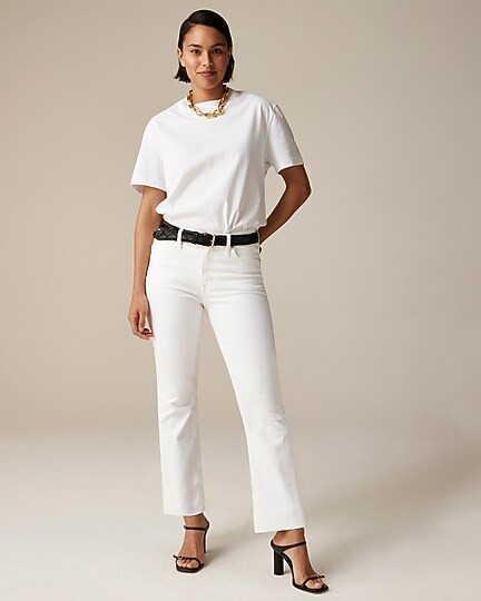 9" demi-boot crop jean in white wash | J. Crew US
