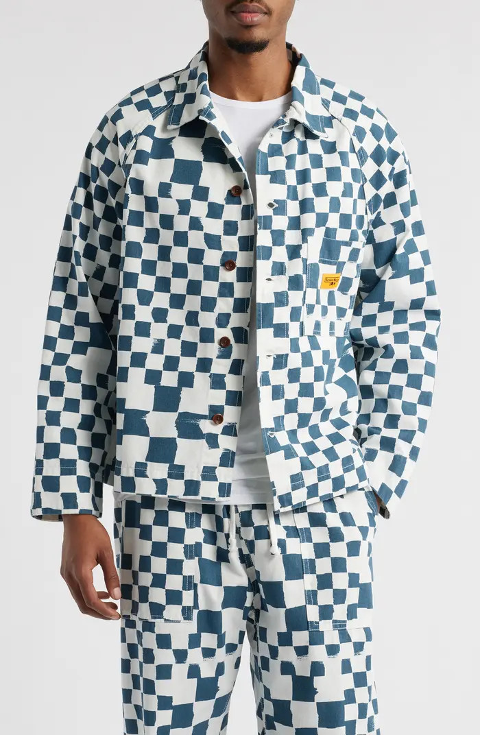 Organic Cotton Drill Printed Front of House Jacket | Nordstrom