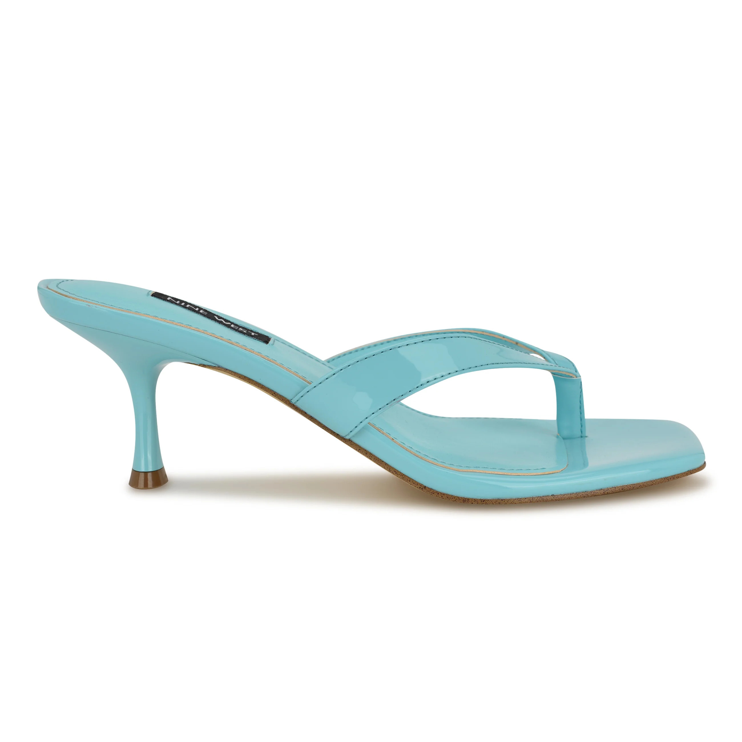 Nine West Women's Andela Thong Heeled Sandals Patent (Size 10) , Medium Width | Nine West (US)