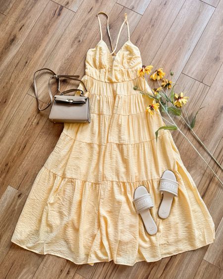 Yellow dress. Wedding guest dress. Sun dress. Summer dress. Vacation dress.

#LTKGiftGuide #LTKFestival #LTKSeasonal