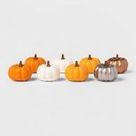 8ct Harvest Solid Color Mini Decorative Pumpkin - Spritz™ | Target