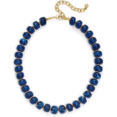 LILIE&WHITE Resin Chunky Beaded Necklace for Women Minimalistic Modern Statement Necklace Jewelry... | Amazon (US)