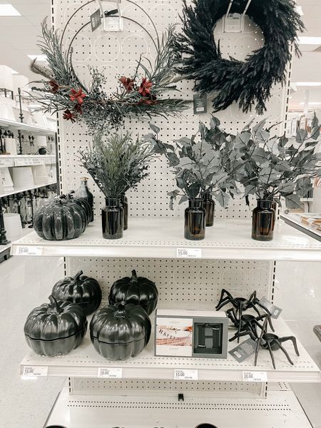 Black macabre Halloween decor at Target 