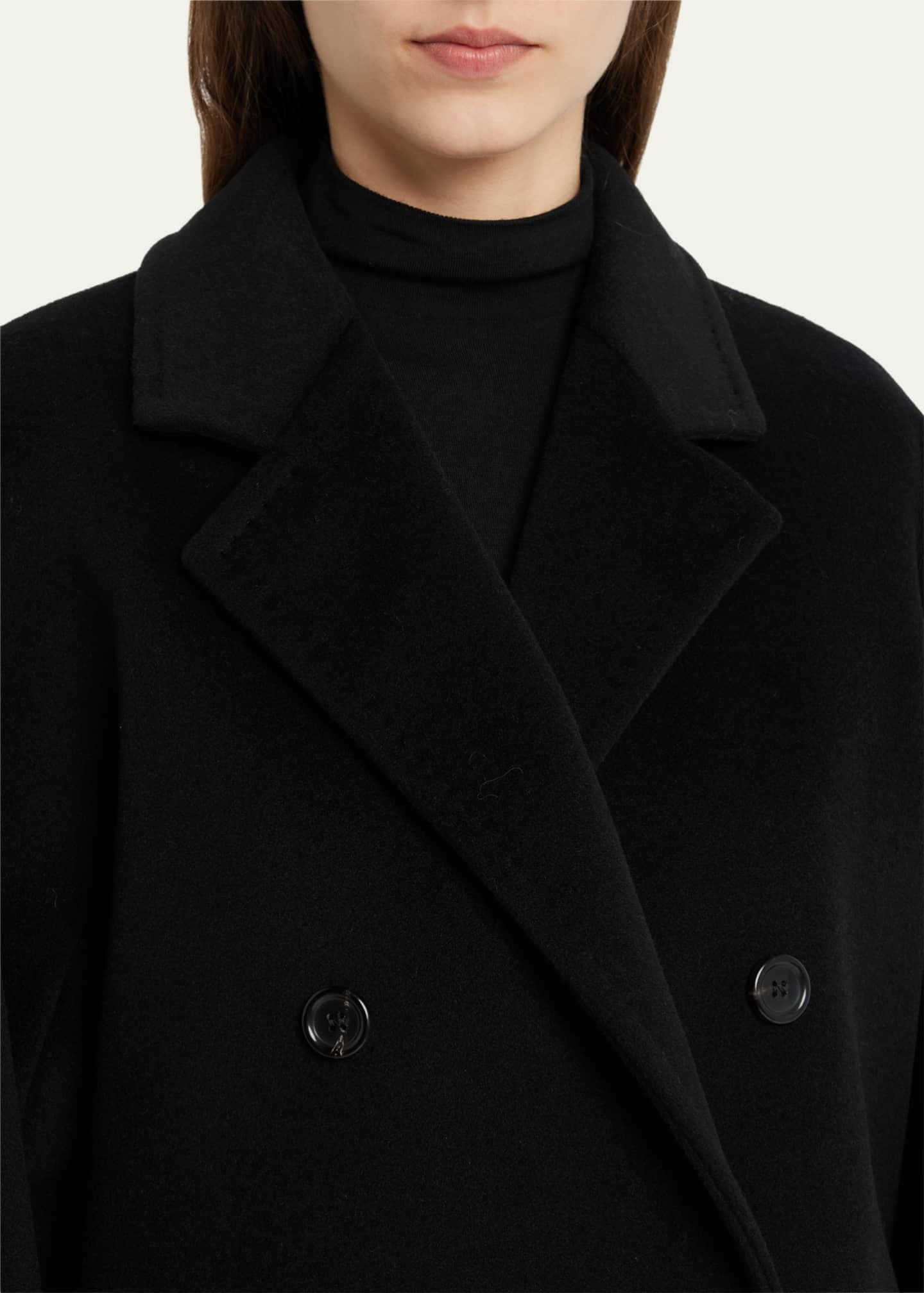 Max Mara Rebus Wool Double-Breasted Short Coat | Bergdorf Goodman