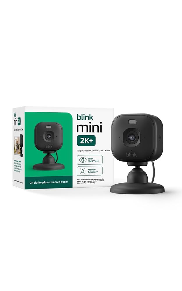 Blink Mini 2K+ (newest model) – Plug-in Home & Pet Indoor Security Camera with 2K video resolut... | Amazon (US)