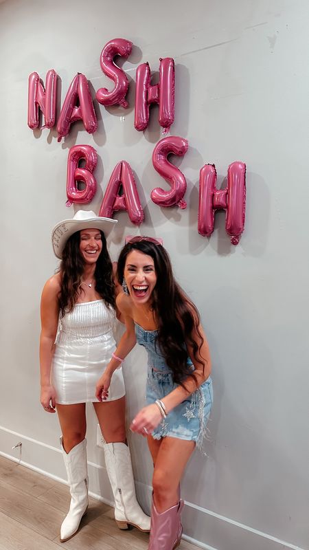 Denim outfit ; Nashville outfit ; Nashville bachelorette outfit ; denim and diamonds theme

Bride denim dress @shop12thtribe
Bride hat @lulus - sold out so linked similar 

#LTKParties #LTKWedding #LTKStyleTip