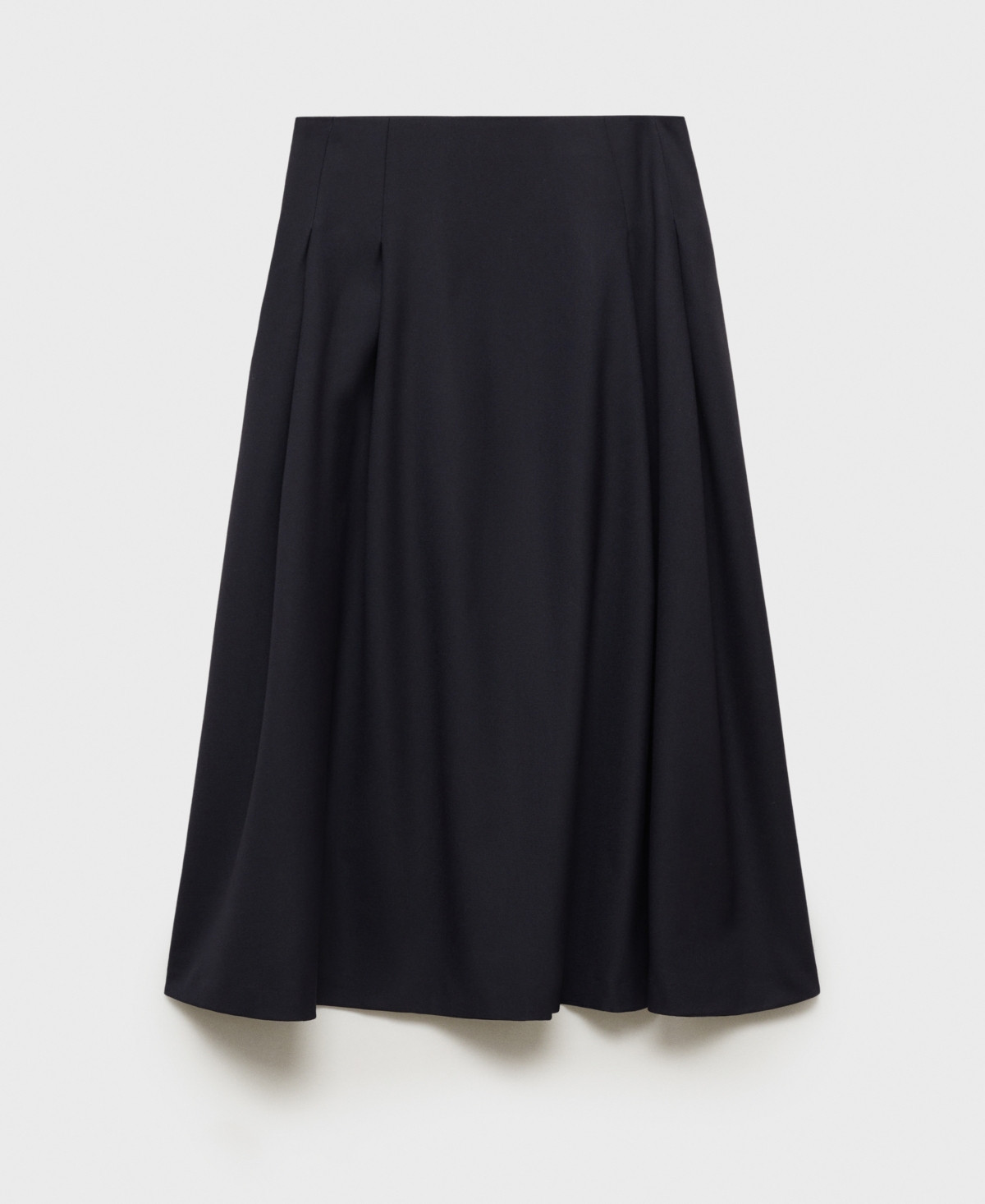 Mango Women's Pleated Detail Flared Skirt - Dark Navy | Macy's