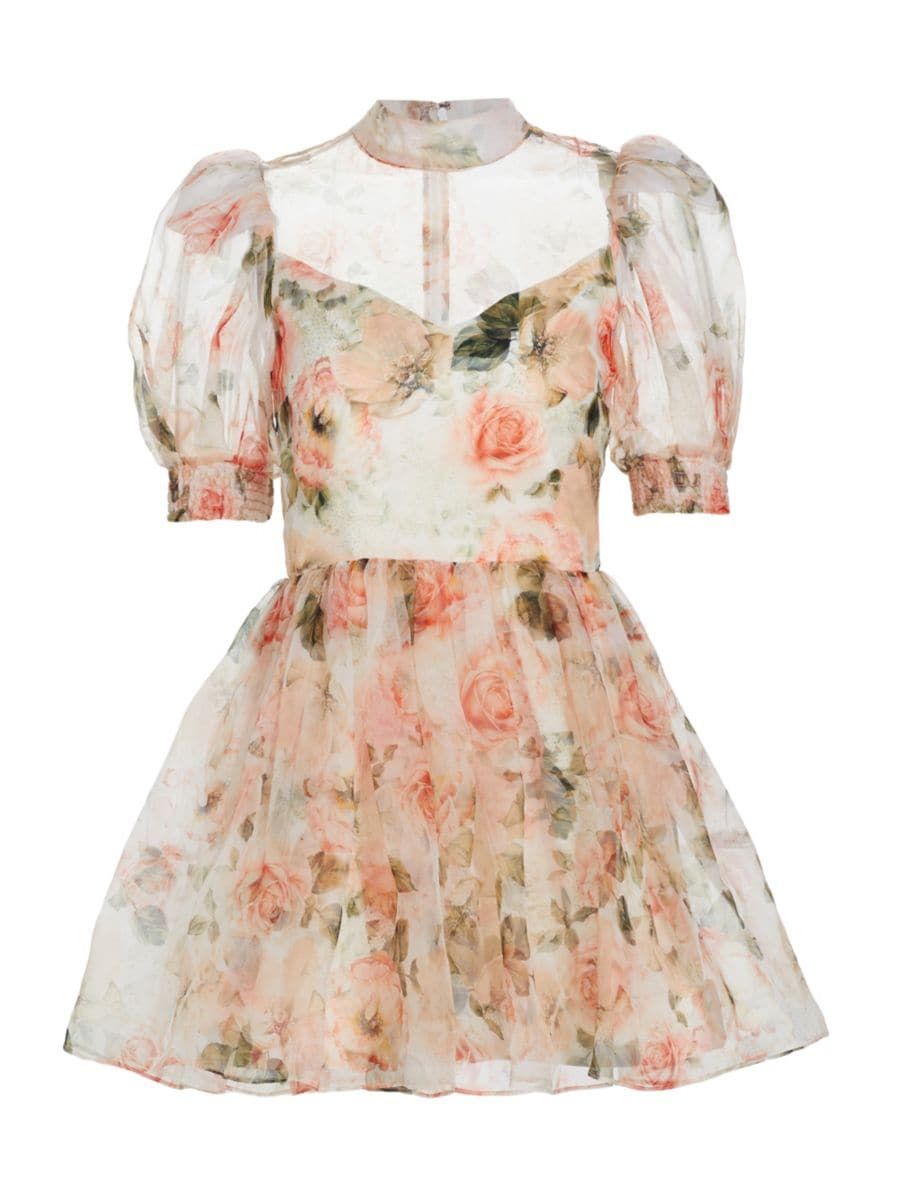 Vernita Puff-Sleeve Minidress | Saks Fifth Avenue