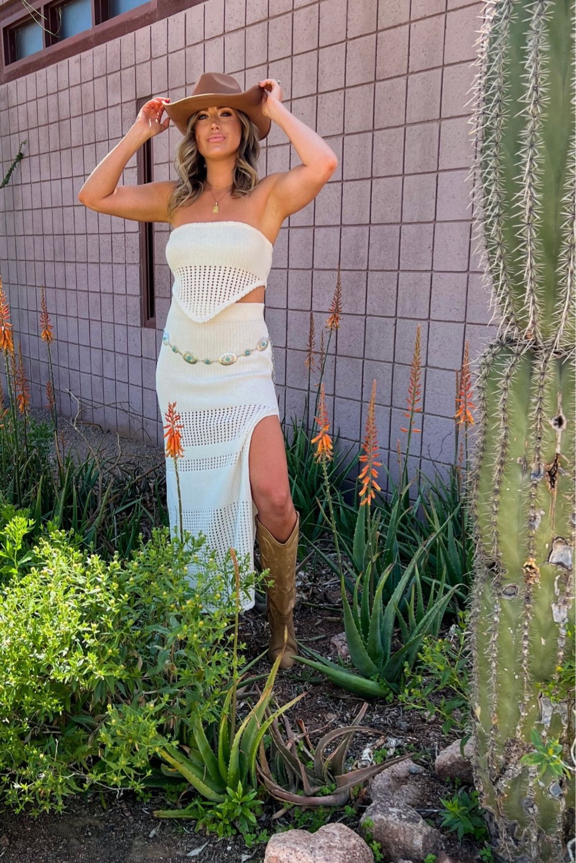 Western boho, western style, festival outfit inspo, festival outfit, crochet set, knit set, western boots outfit, 

#LTKstyletip #LTKFestival #LTKFind