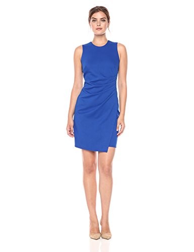 Lark & Ro Women's Sleeveless Sheath Dress With Side Pleat, Electric Blue, 4 | Amazon (US)