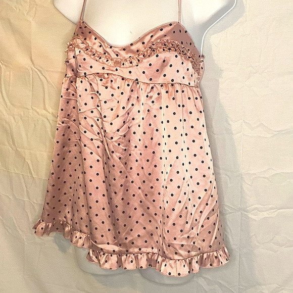 Vintage Victoria Secret pink polka dot babydoll shirt. | Poshmark