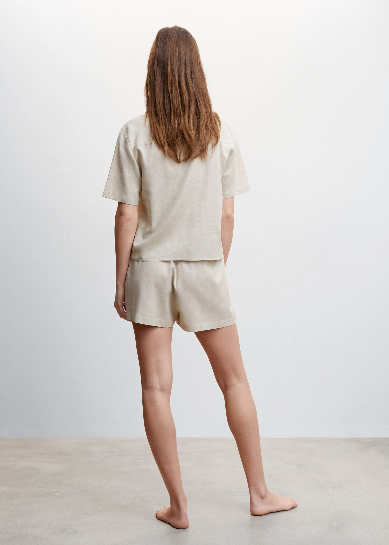 Pyjamahemd aus Leinen - Damen | MANGO Deutschland | MANGO (DE)