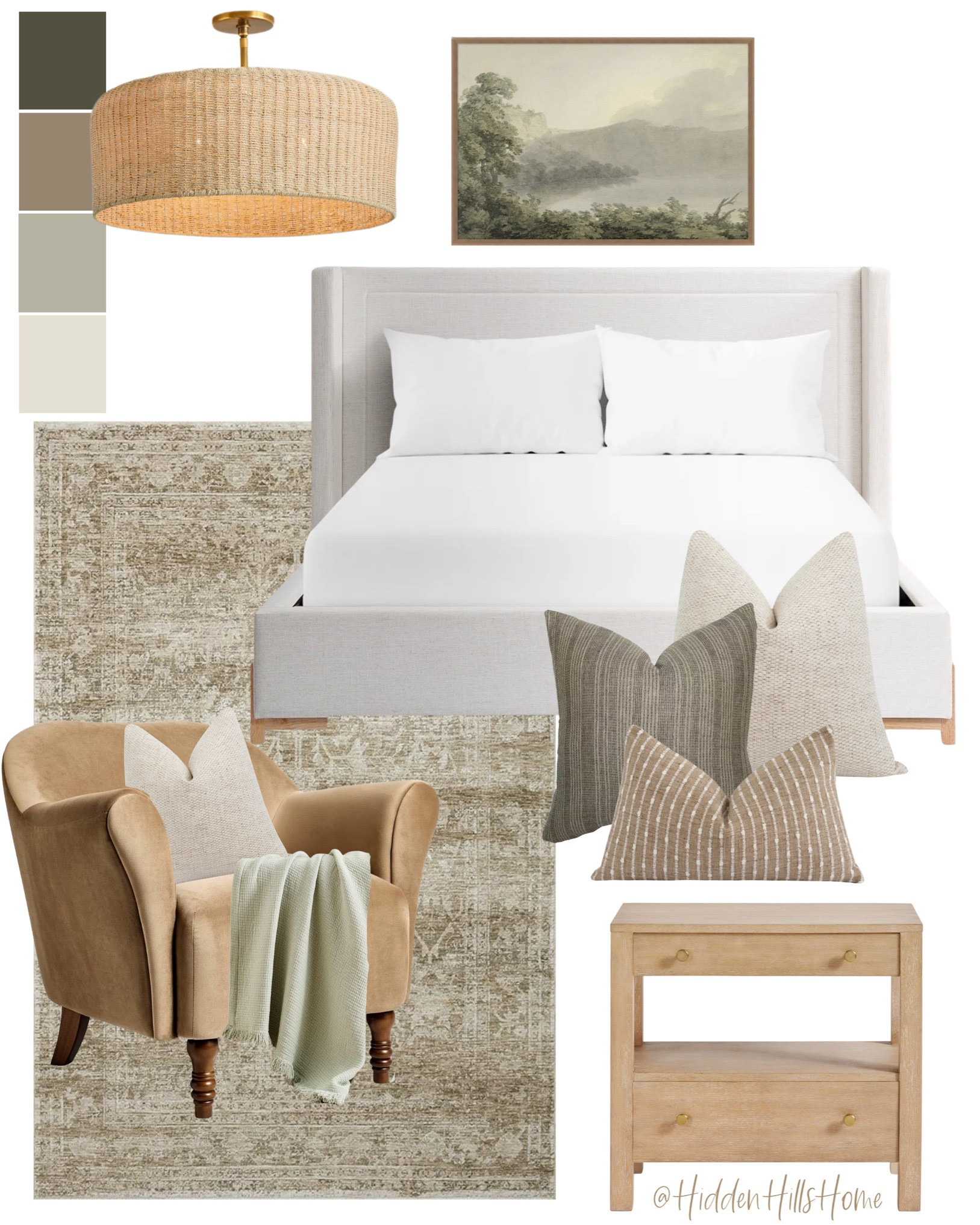 Bedroom mood board, bedroom design ideas, bedroom inspiration, bedding, home decor ideas, nightstands, bedroom rug #home

#LTKSaleAlert #LTKHome #LTKSeasonal