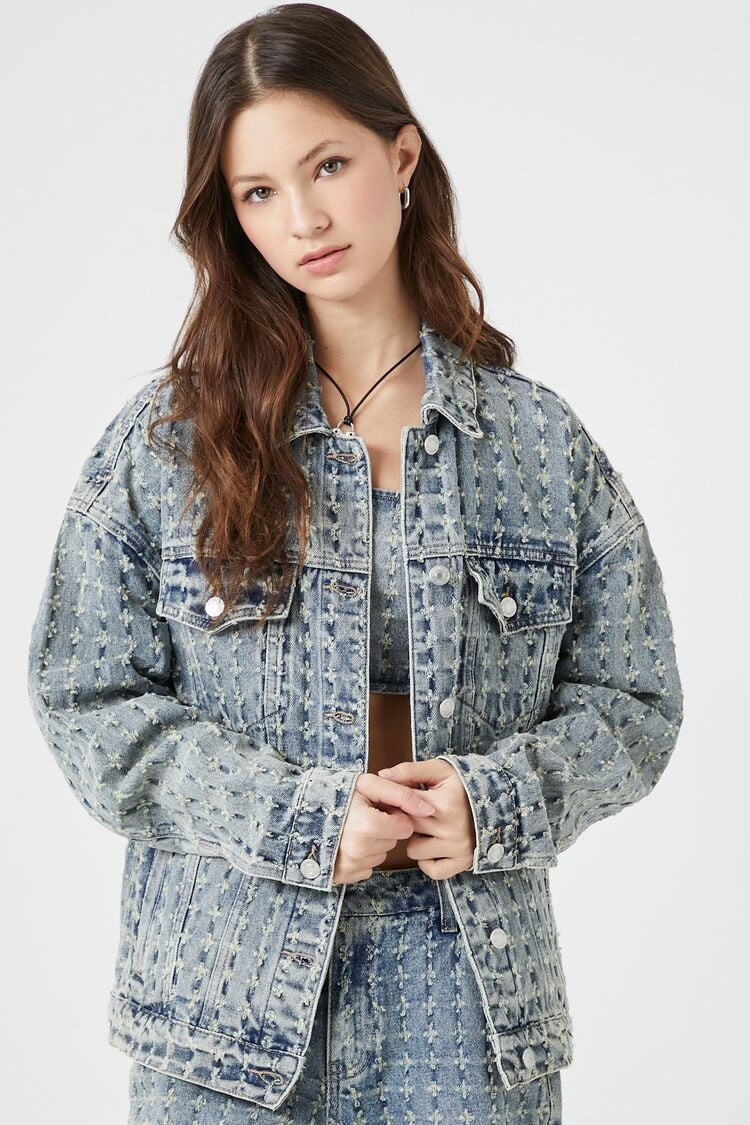 Distressed Denim Trucker Jacket | Forever 21