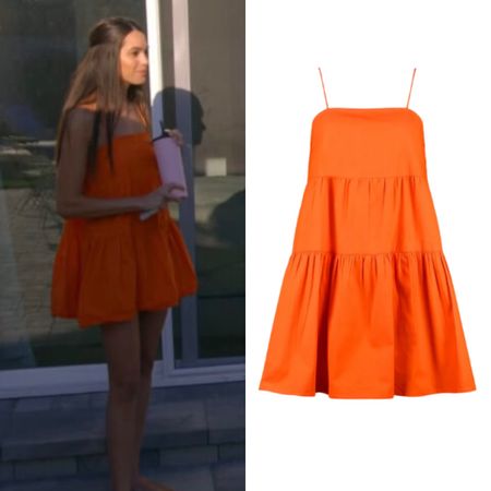 Ally Lewber’s Orange Mini Dress