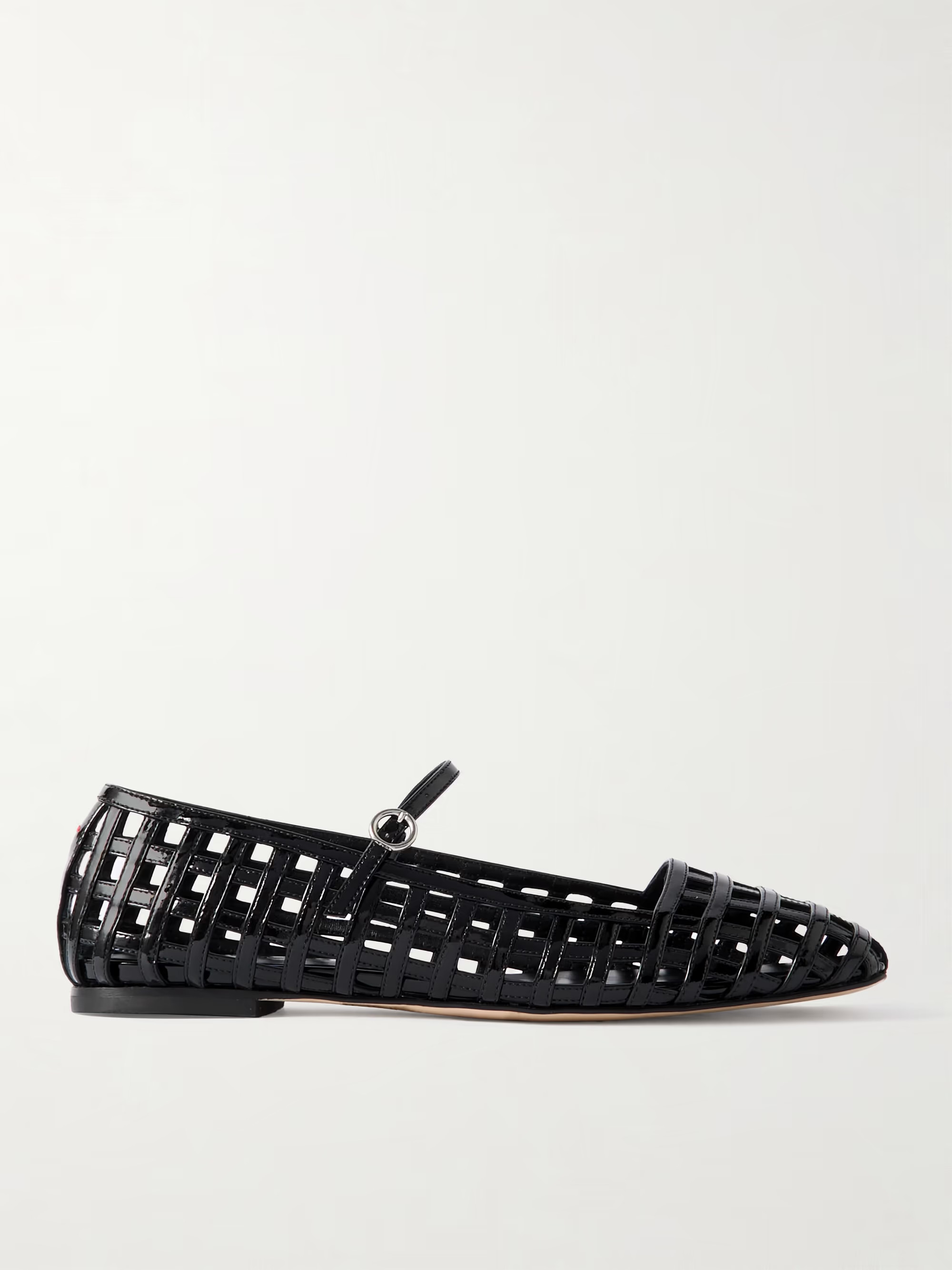 Uma Caged cut-out patent-leather Mary Jane ballet flats | NET-A-PORTER (US)