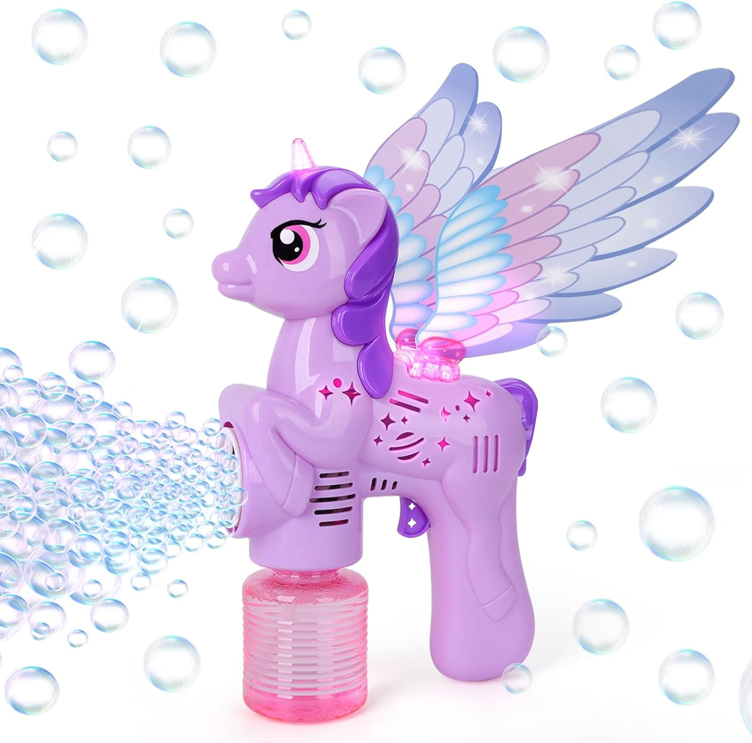 Jovicos Bubble Guns for Kids, Light Up Unicorn Bubble Machine Gun with Wings, Children's Automati... | Amazon (UK)