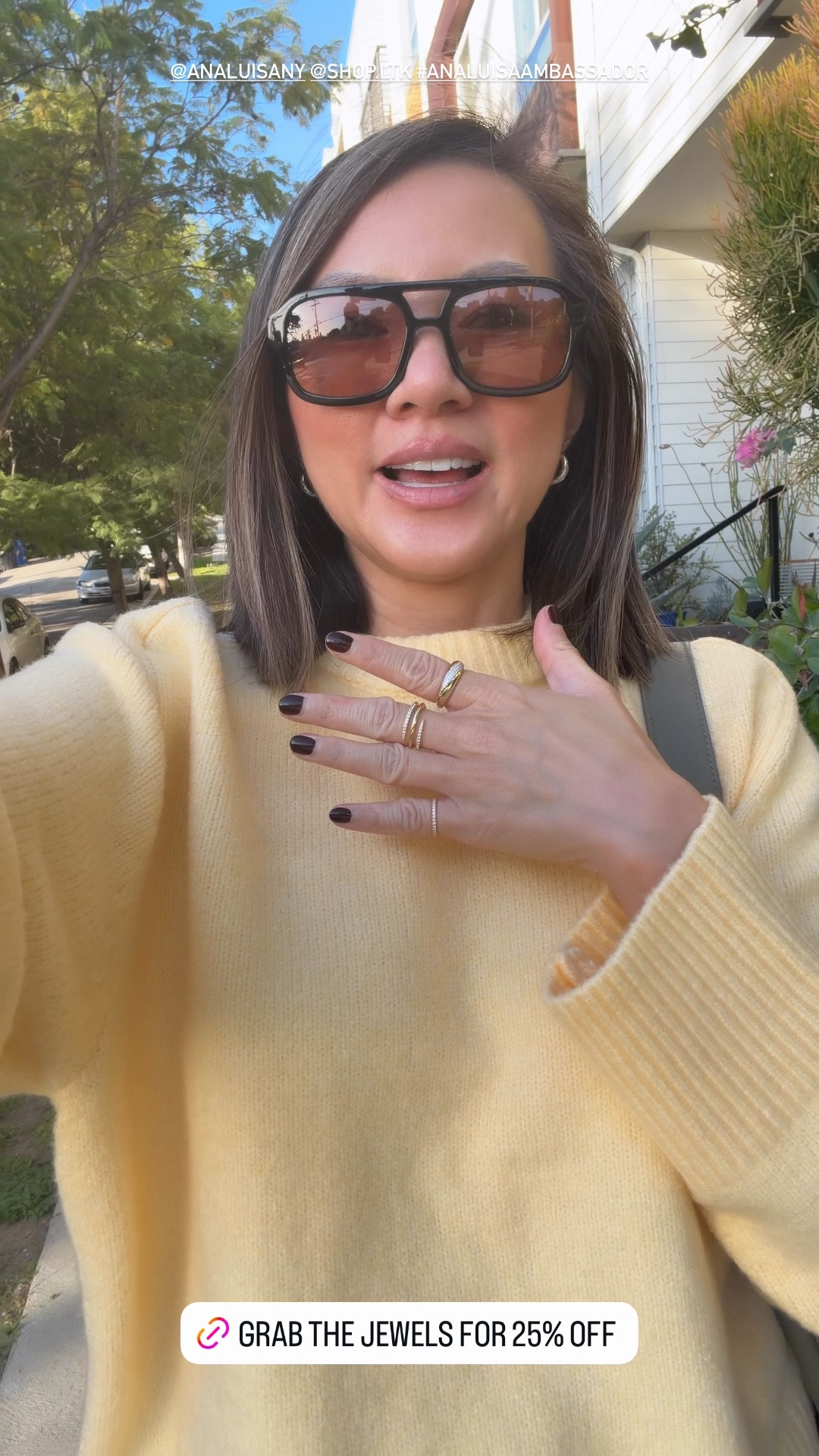 Ootd ✨ Loving my current jewelry stack lately. These bold hoops are such a statement with the sparkle detail plus the matching ring is a vibe. The triple claw ring is favorite staple that I am guilty of owning in silver too. These pieces are perfect for everyday wear and Valentine’s Day coming up. Treat yourself and your bestie for Galentine’s Day  Grab the jewelry on sale now for 25% off. #analuisaambassador #ad 

Jewlery, Valentine’s Day gift, sale, The Stylizt 



#LTKSaleAlert #LTKootd #LTKValentine
