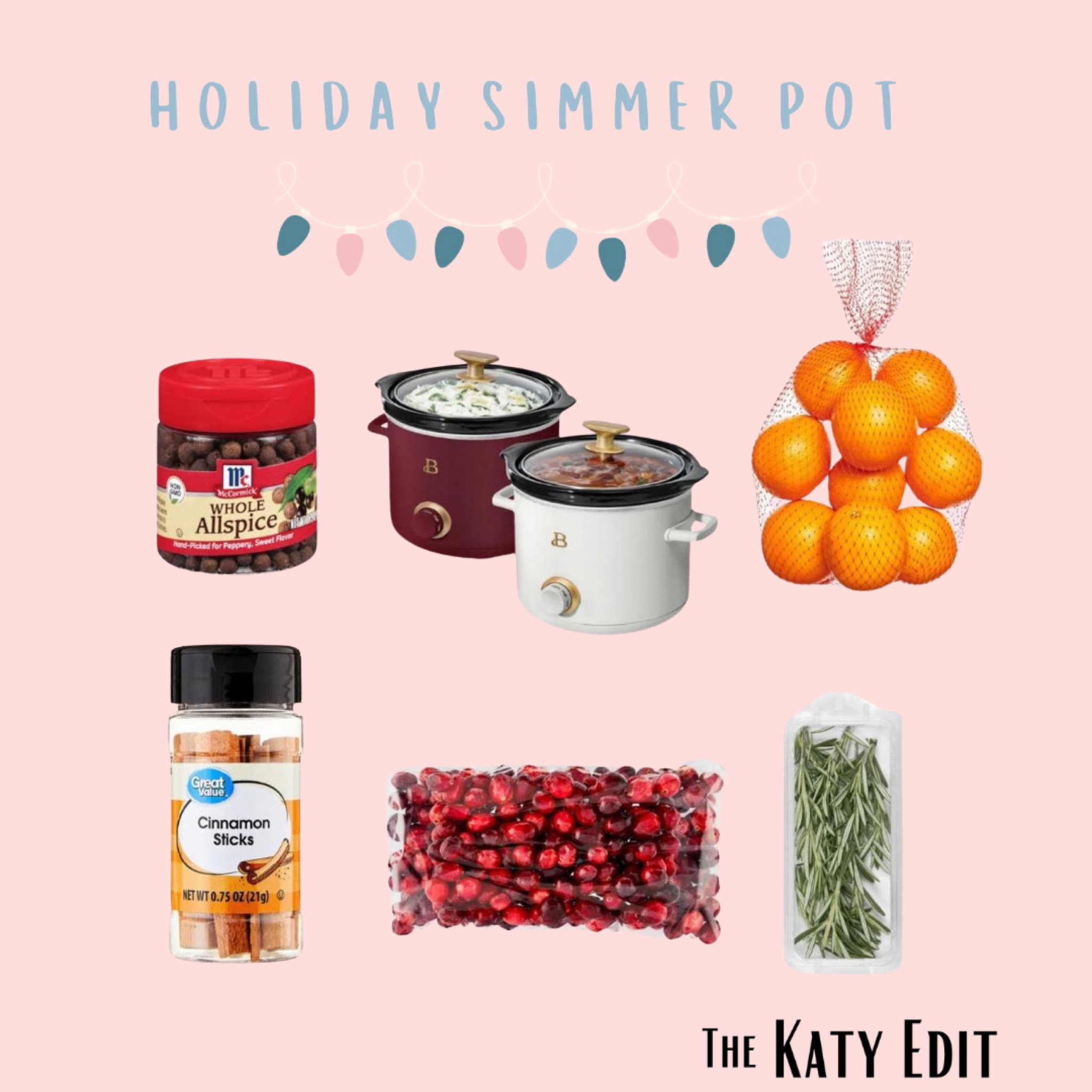 Here is a possible LTK (Like To Know) caption for your Simmer Pot Recipe:

"Cozy up your home for the holidays with my easy Simmer Pot Recipe! 🔥🎄 Simply add water, cranberries, orange slices, rosemary, star anise, whole allspice, and cinnamon stick to your slow cooker and set it on high. No chemical fragrances needed! 🌿❤️ Shop these ingredients at Walmart - link in my profile! #SimmerPot #HolidayHome #NaturalFragrance

#LTKHoliday #LTKfindsunder50 #LTKSeasonal