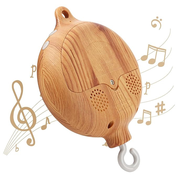 Baby Mobile Rotary Music Box Imitation Wood with Rotating Hook Crib Mobile Motor | Amazon (US)