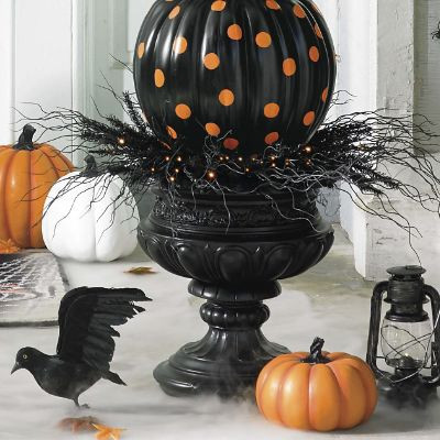 Pre-Lit Spooky Urn Filler | Grandin Road