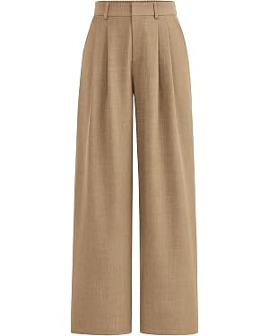 PRETTYGARDEN Women's Summer Work Pants Elastic High Waisted Straight Leg Business Casual Dressy T... | Amazon (US)