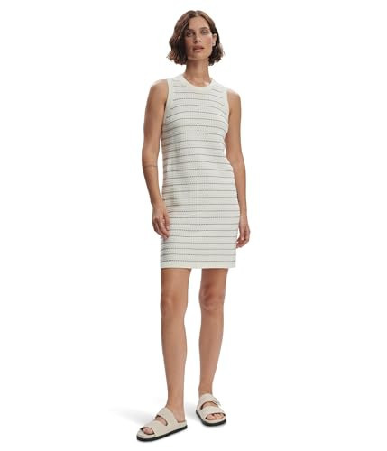 Varley Womens Mindy Contrast Stitch Knit Dress Egret XS One Size | Amazon (US)