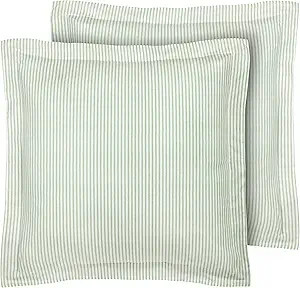 Laura Ashley Home - Euro Sham Set, Smooth Cotton Shams with Envelope Closure, Lightweight & Styli... | Amazon (US)