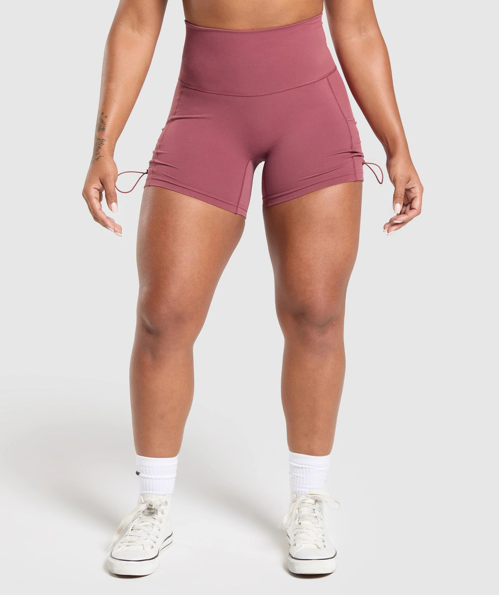 Gymshark Legacy Logo Tight Shorts - Washed Berry Pink | Gymshark US