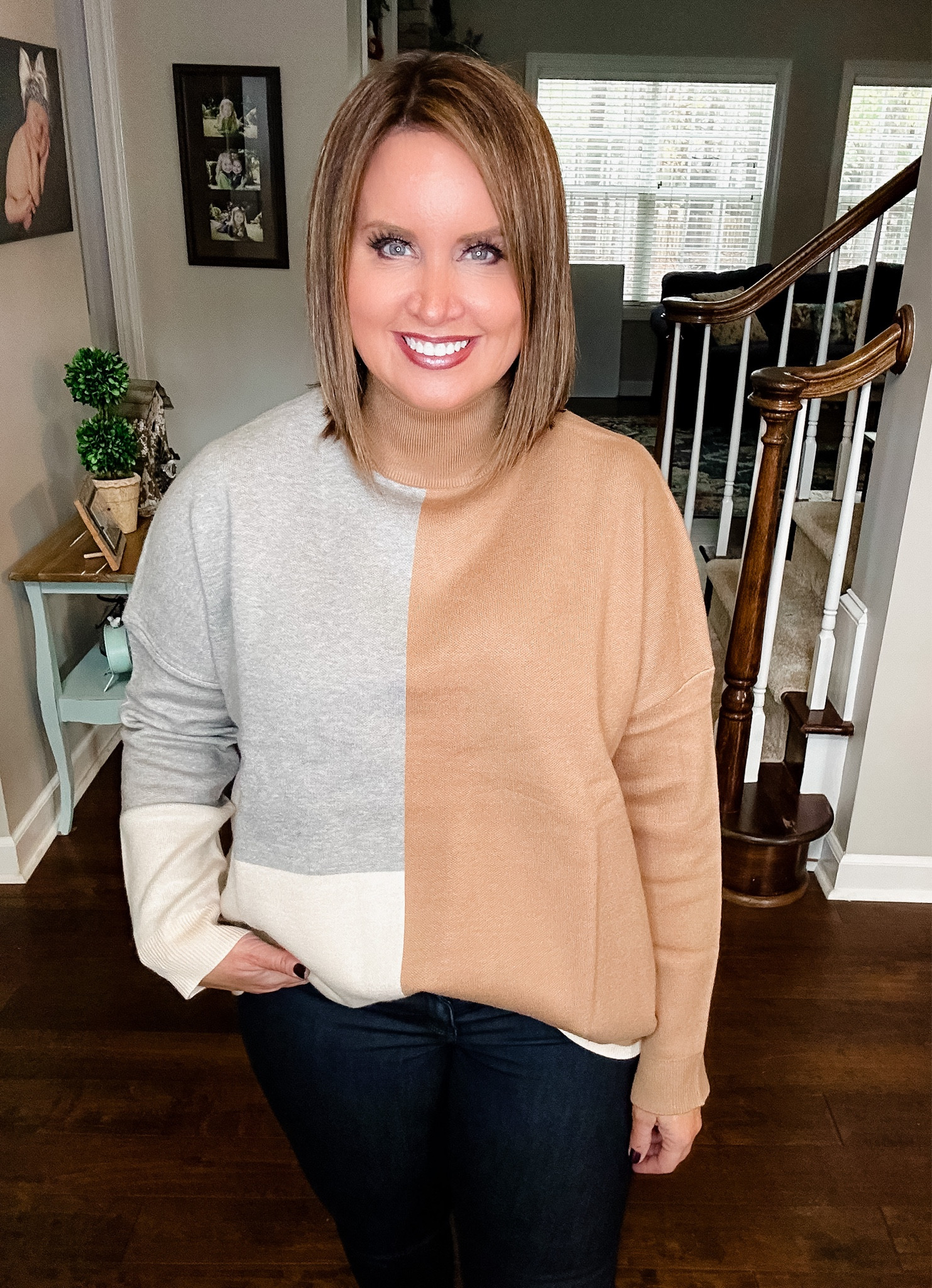Shop Avara try on -
Use code LAURA15 for 15% off everything when you shop through my link.  Code expires at midnight on Wednesday 11/9

Colorblock THML sweater - runs big - I’m in a medium but could do a small - I recommend sizing down if in between sizes 

Jeans - true to size

Thanksgiving outfit / fall sweater 



#LTKunder100 #LTKcurves #LTKworkwear