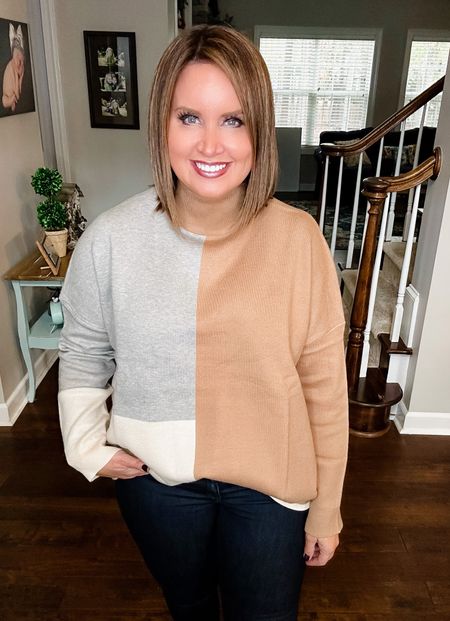 Shop Avara try on -
Use code LAURA15 for 15% off everything when you shop through my link.  Code expires at midnight on Wednesday 11/9

Colorblock THML sweater - runs big - I’m in a medium but could do a small - I recommend sizing down if in between sizes 

Jeans - true to size

Thanksgiving outfit / fall sweater 



#LTKunder100 #LTKcurves #LTKworkwear