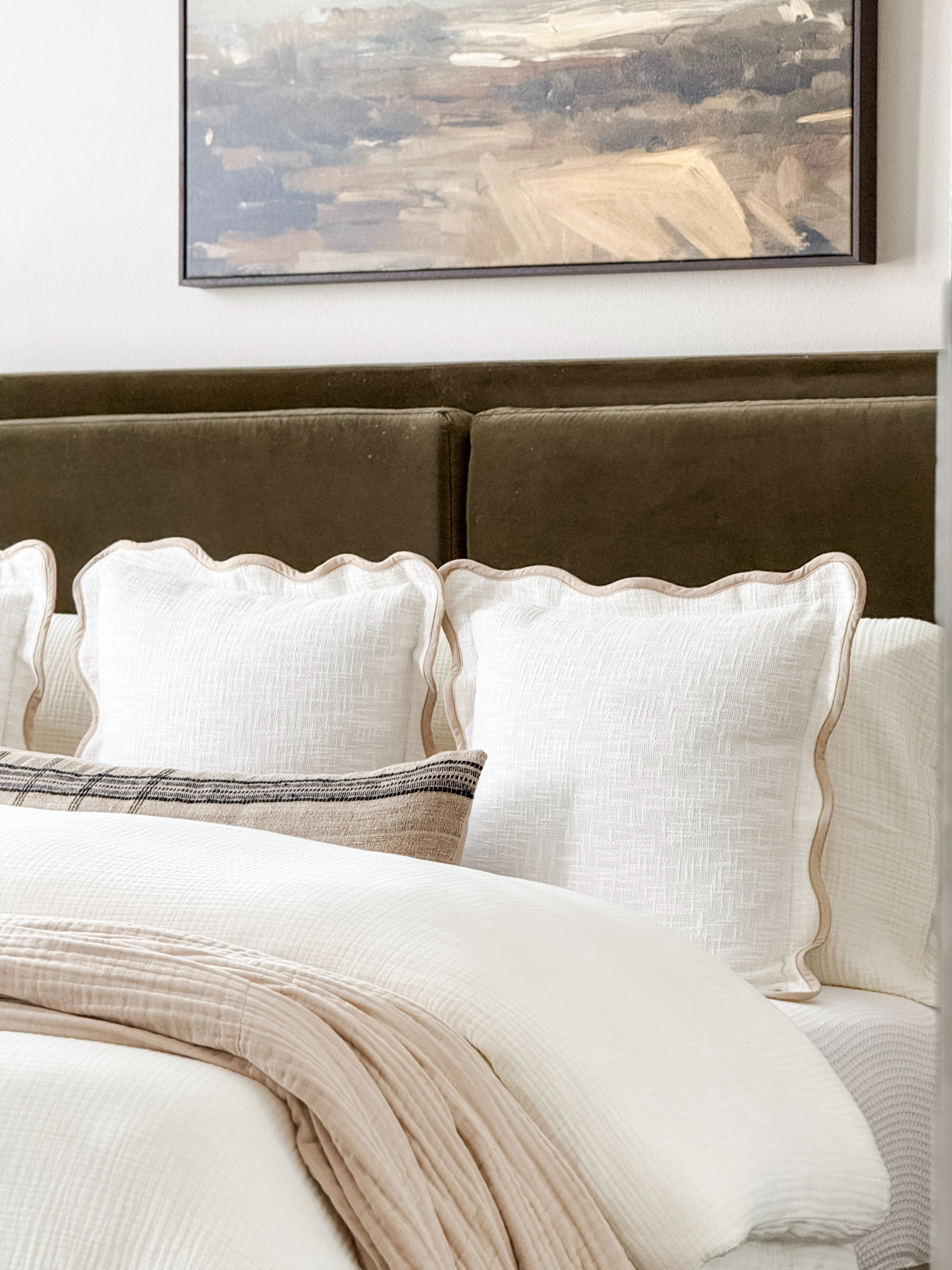 Beige Bed Inspo. Quince Bedding Sale

beige bedding, quince sale, scalloped pillows, fluffy bedding, dark green bed, wayfair home, beige home, memorial day sale, beige white gray 

 

#LTKSeasonal #LTKHome #LTKSaleAlert