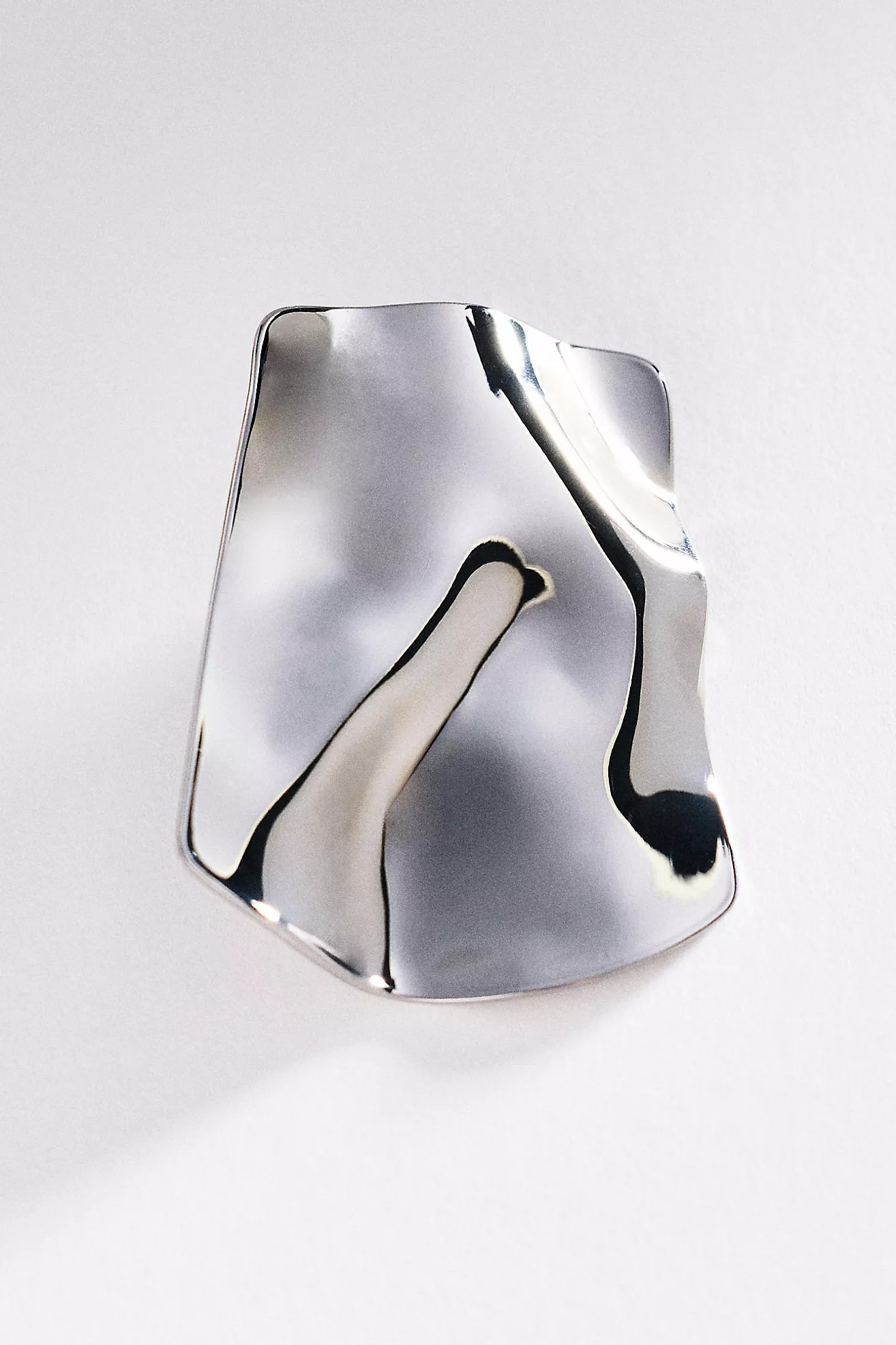 Hammered Metal Post Earrings | Anthropologie (US)