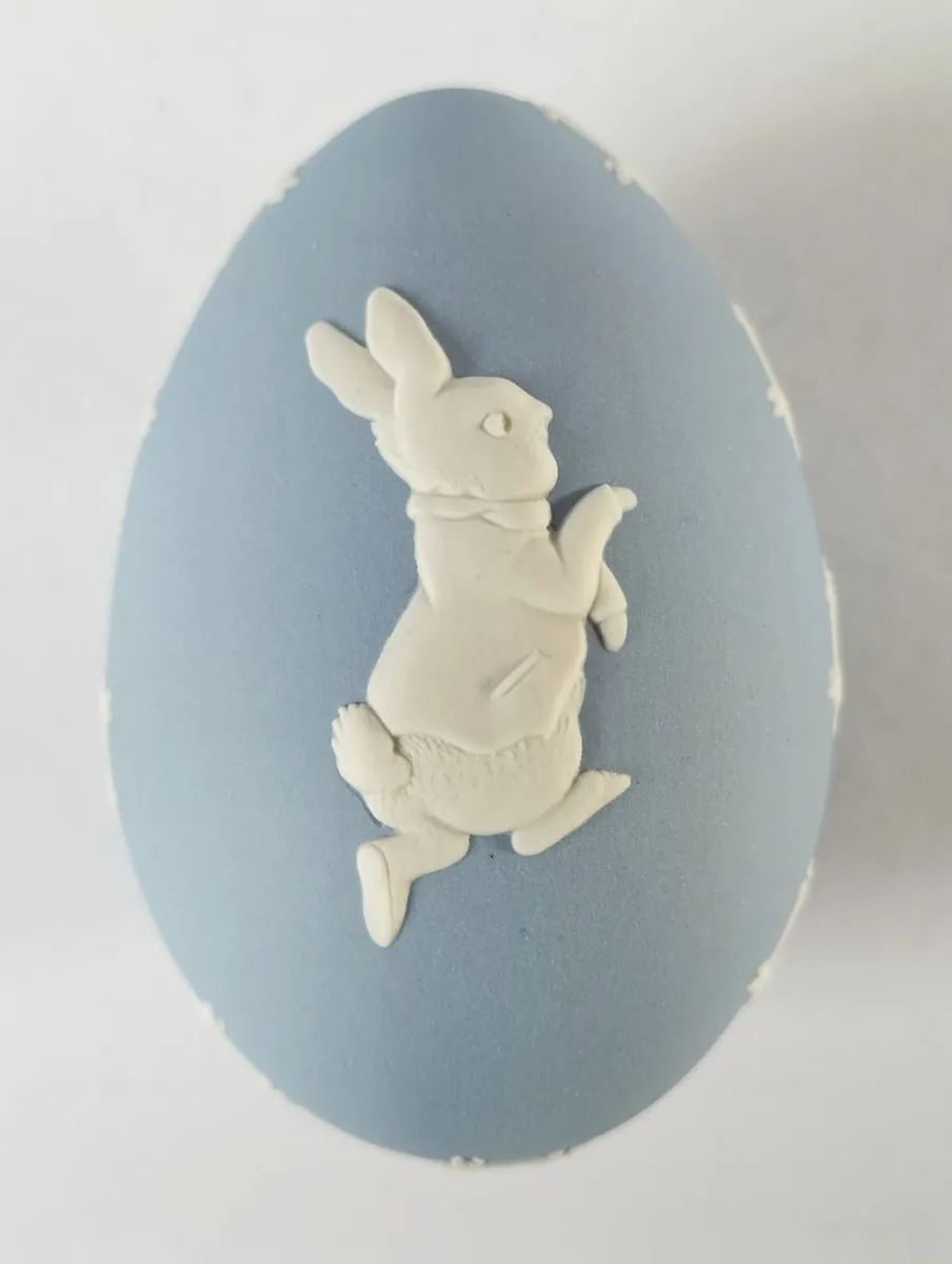 Wedgwood Blue Jasperware Peter Rabbit Beatrix Potter - Egg Trinket Box  | eBay | eBay US
